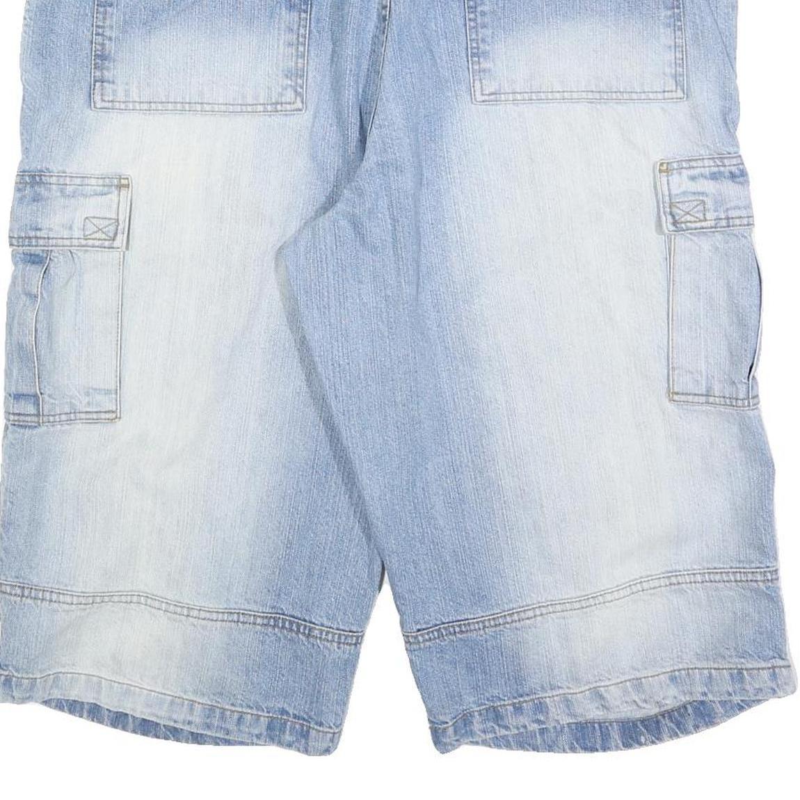 REJECT Mens Shorts Blue Casual Cargo 2XL W44 Cotton Blend