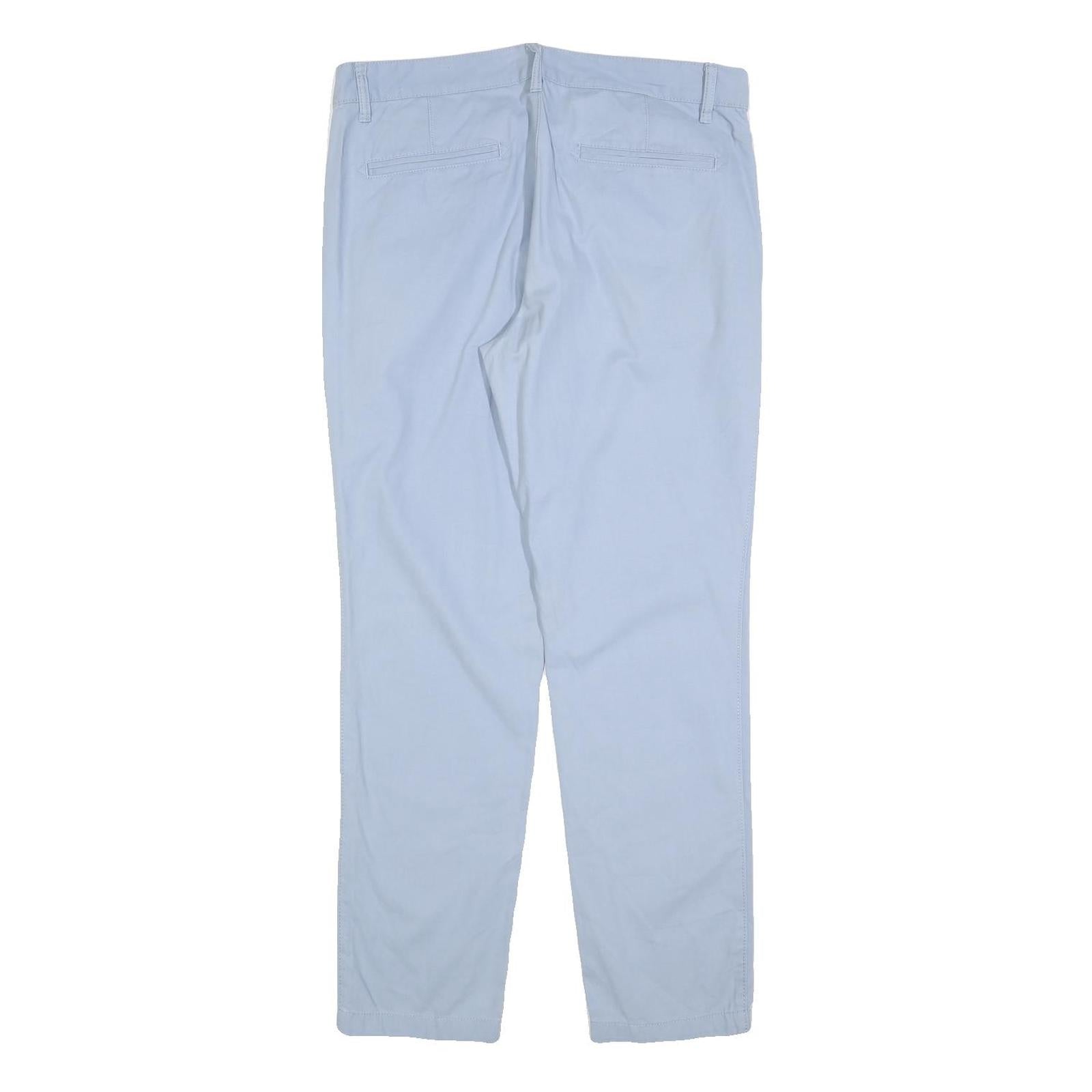 ANGELO LITRICO Mens Cotton Blend Light Blue Slim Slim Leg Trousers W34 L30