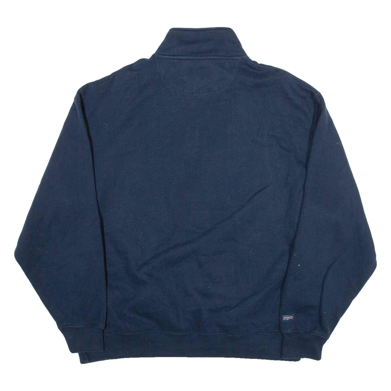 JANSPORT Liberty University Mens Sweatshirt Blue 1/4 Zip USA XL