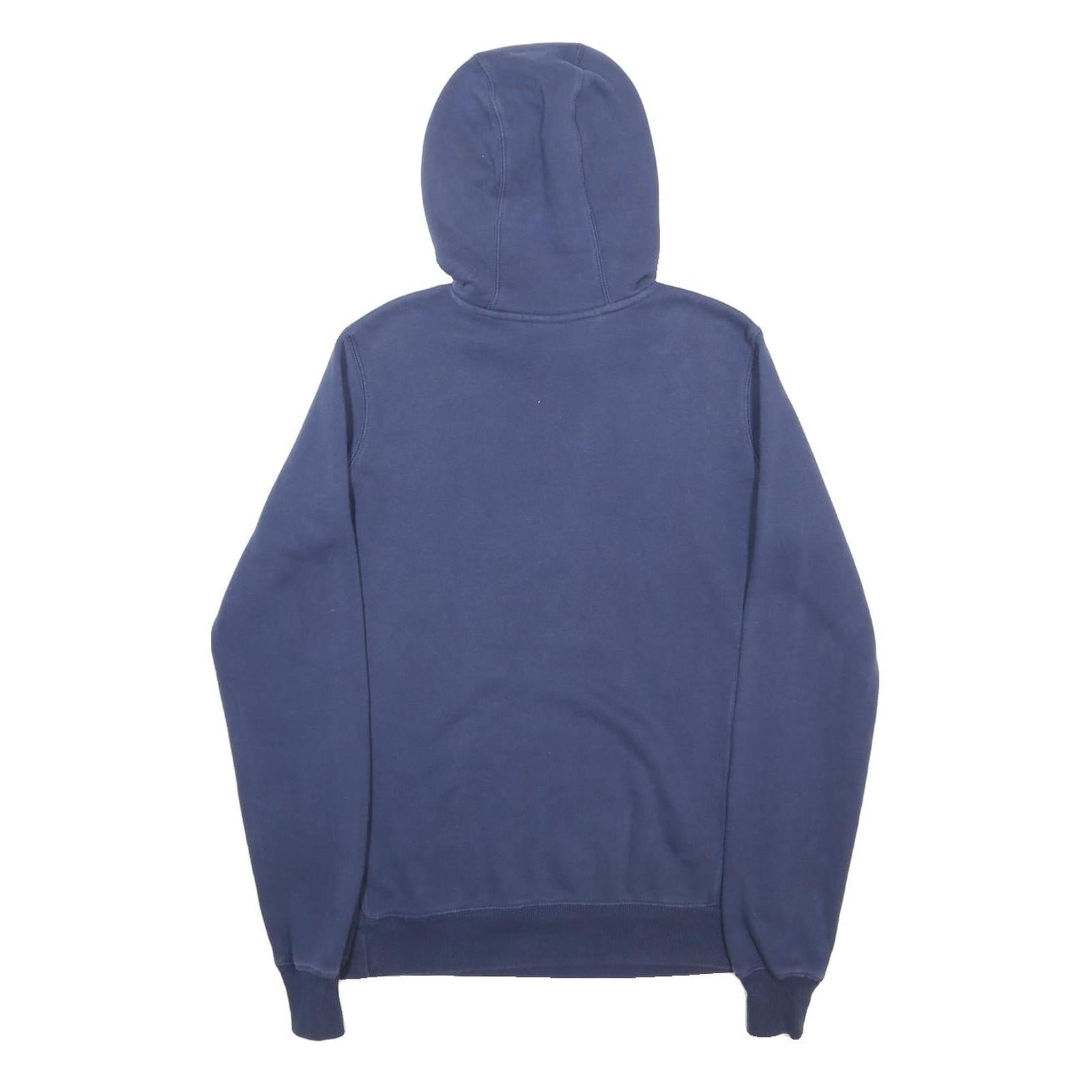 NIKE Womens Navy Blue Hoodie M Cotton Blend Pullover
