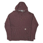CARHARTT Womens Maroon Hoodie M Cotton Blend Pullover Casual Sweatshirt