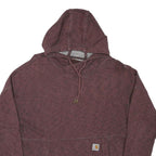 CARHARTT Womens Maroon Hoodie M Cotton Blend Pullover Casual Sweatshirt