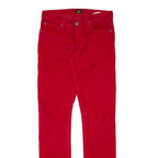 LEE Jade Womens Corduroy Trousers Red Slim Straight W29 L33