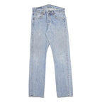 LEVI'S 501 Mens Jeans Blue Regular Straight Denim Light W29 L32 Classic Button