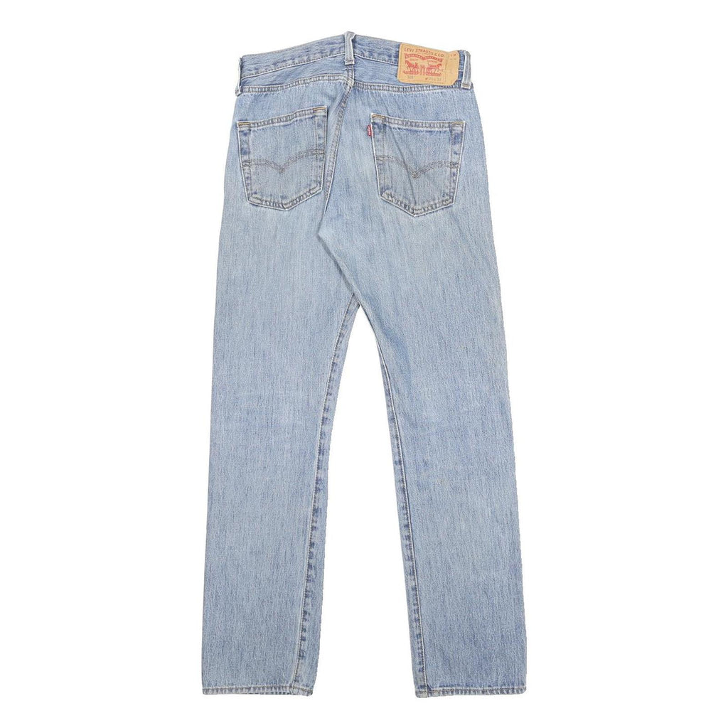 LEVI'S 501 Mens Jeans Blue Regular Straight Denim Light W29 L32 Classic Button