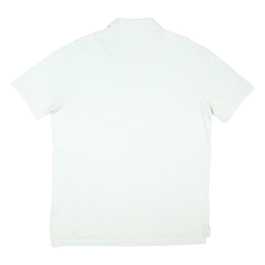 TOMMY HILFIGER Mens White Polo Shirt Short Sleeve Plain 2XL Cotton Blend Regular