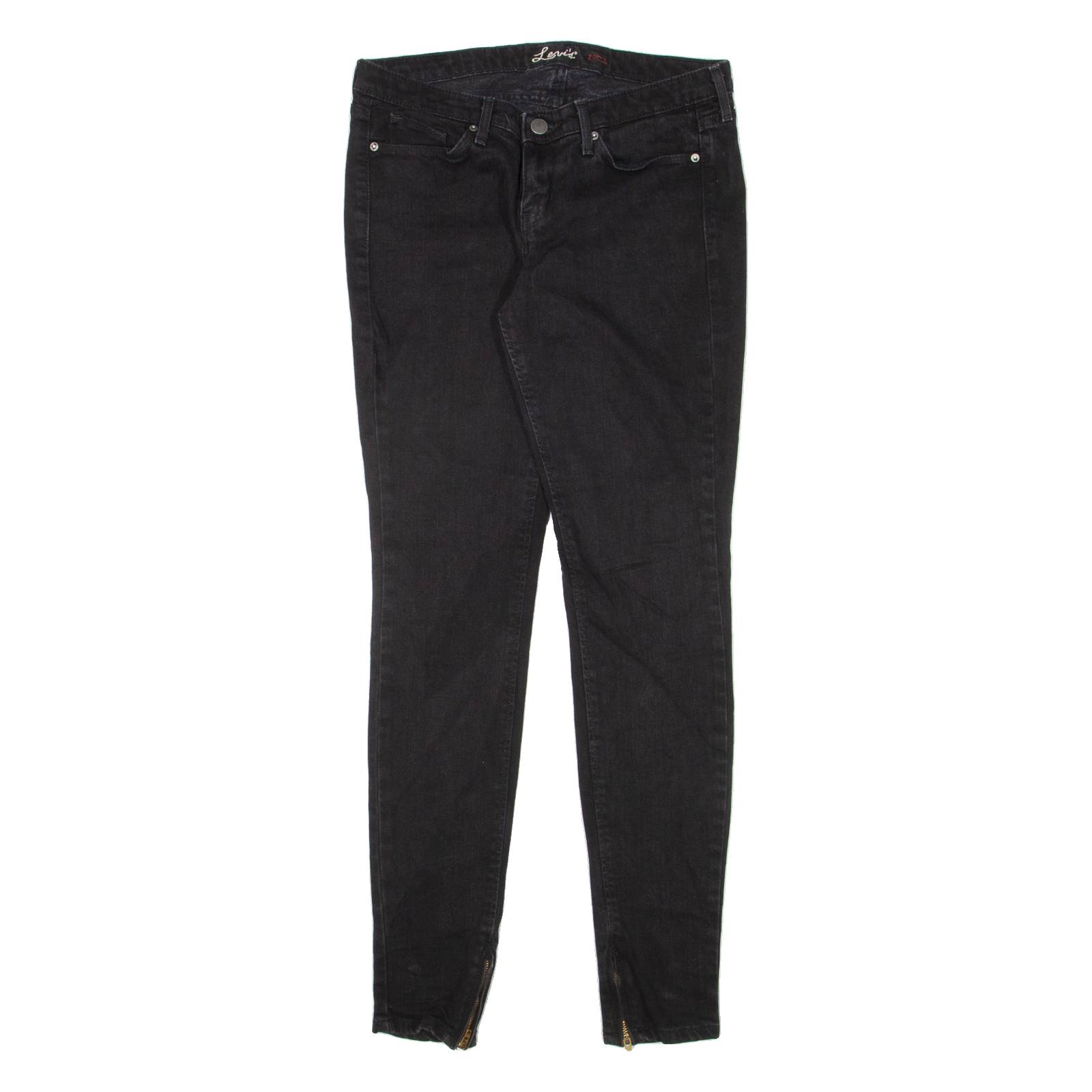 LEVI'S Womens Jeans Black Slim Skinny W29 L32