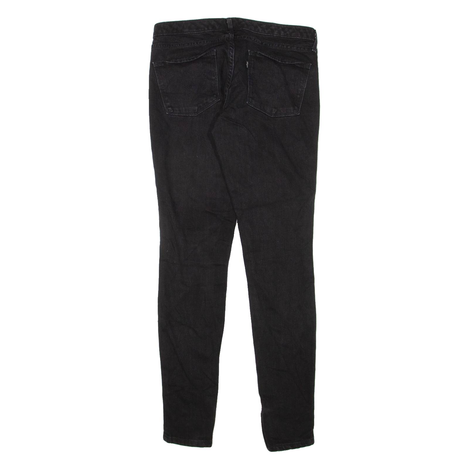 LEVI'S Womens Jeans Black Slim Skinny W29 L32