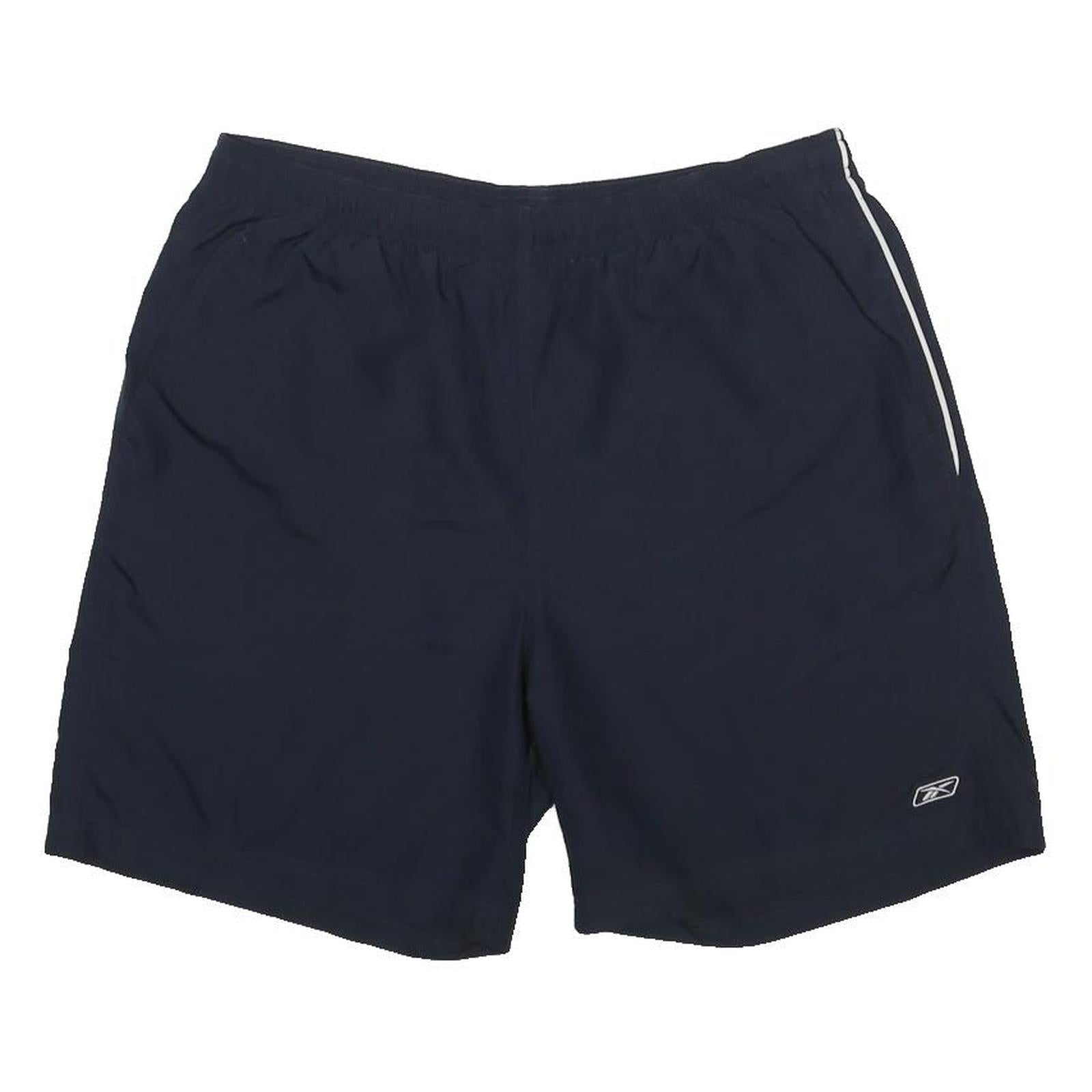REEBOK Mens Shorts Navy Blue Casual L W34 Lightweight Sports Logo