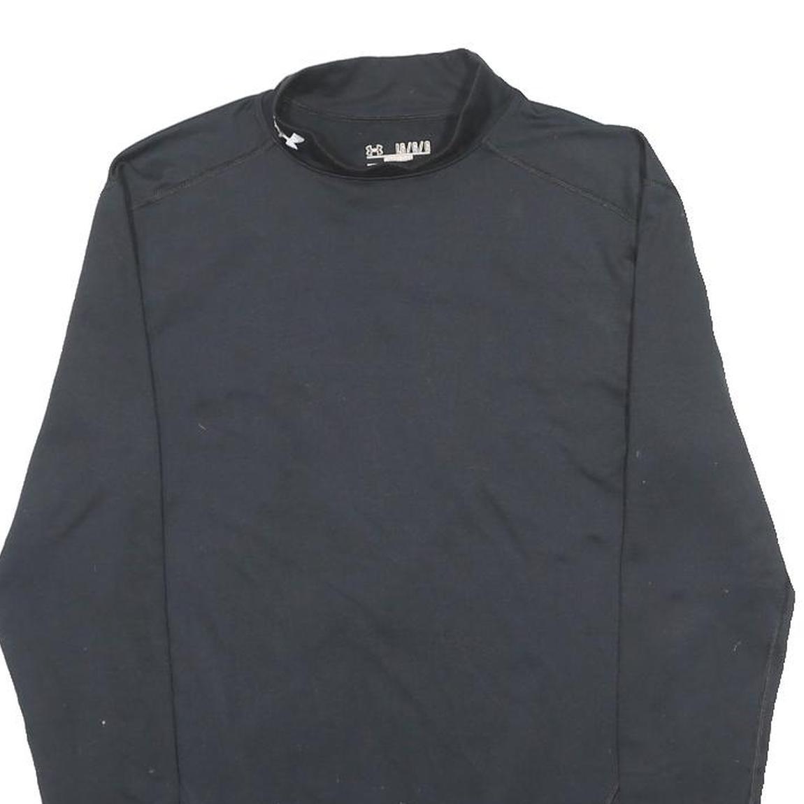 UNDER ARMOUR Mens Black Performance Long Sleeve Crew Neck T-Shirt L Sportswear