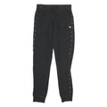 CHAMPION Womens Joggers Black Slim Tapered XS W24 L28 Cotton Blend Logo Tape
