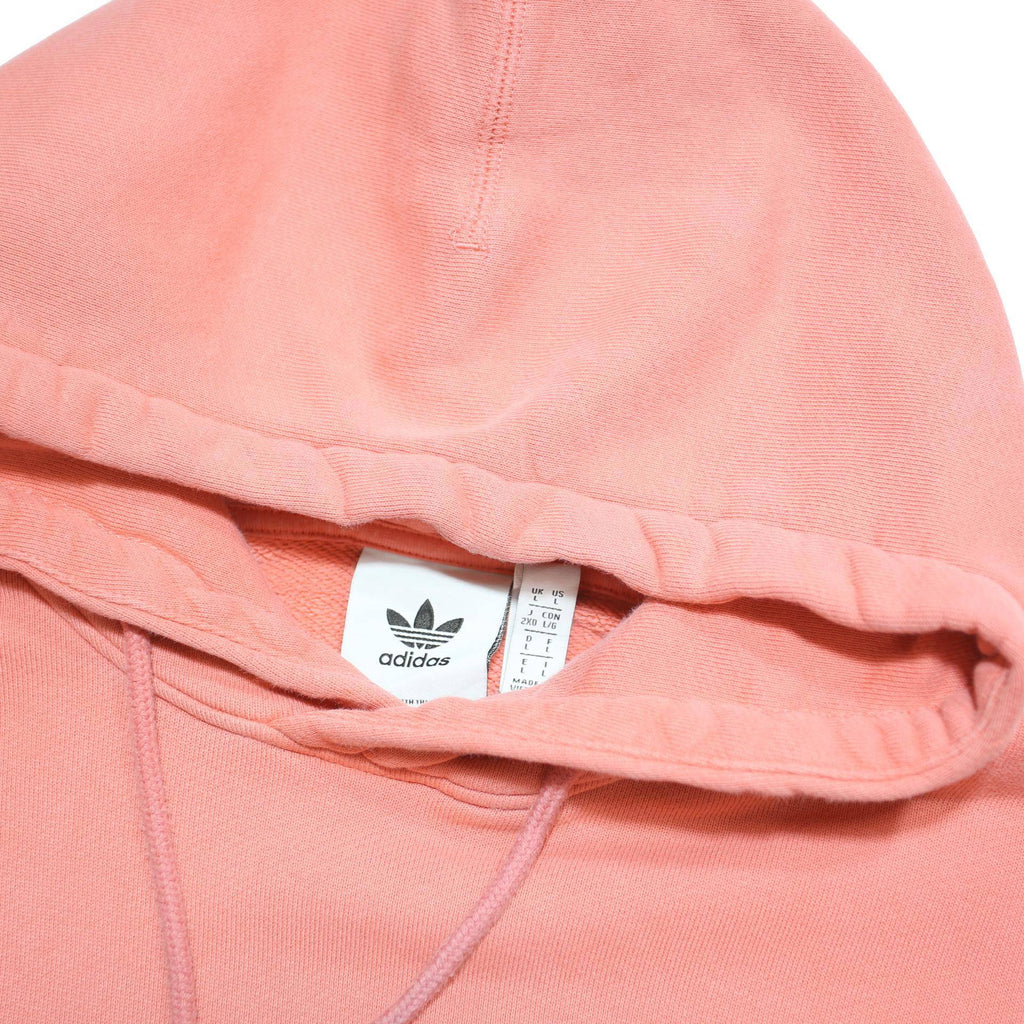 ADIDAS Womens Pink Cotton Blend Pullover Hoodie L Branded Logo Casual