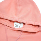 ADIDAS Womens Pink Cotton Blend Pullover Hoodie L Branded Logo Casual