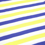 LACOSTE Mens White & Yellow & Blue Striped Short Sleeve Polo Shirt XL Cotton