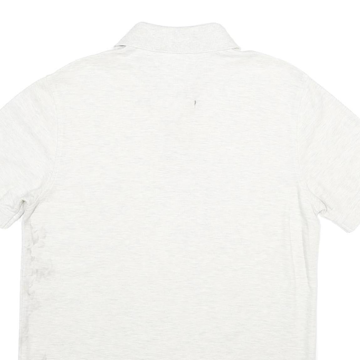 TOMMY HILFIGER Mens White Short Sleeve Plain Polo Shirt S Cotton Casual