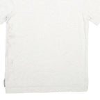 TOMMY HILFIGER Mens White Short Sleeve Plain Polo Shirt S Cotton Casual