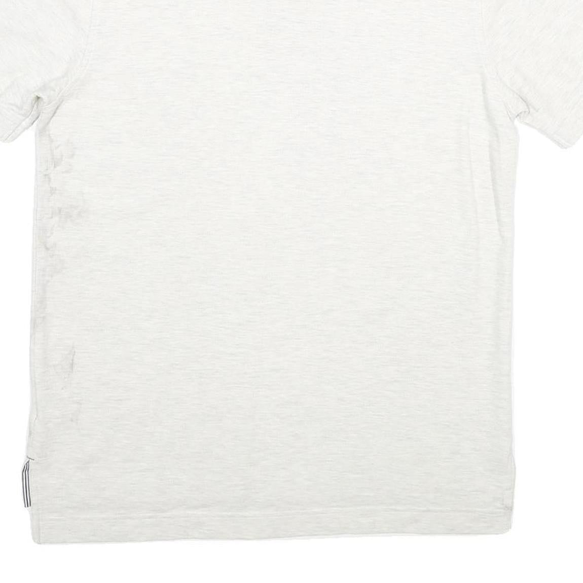 TOMMY HILFIGER Mens White Short Sleeve Plain Polo Shirt S Cotton Casual