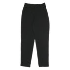 TATTOO Womens Black Relaxed Straight Trousers W26 L28 Smart Casual Zip