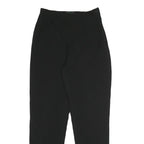 TATTOO Womens Black Relaxed Straight Trousers W26 L28 Smart Casual Zip