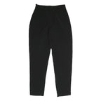 TATTOO Womens Black Relaxed Straight Trousers W26 L28 Smart Casual Zip