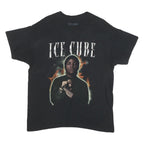 ICE CUBE Mens Black Graphic T-Shirt L Short Sleeve Crew Neck Cotton Blend Music
