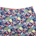 NAUTICA Mens Shorts Blue Floral Pattern L W36 Swim Trunks Casual Drawstring