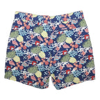NAUTICA Mens Shorts Blue Floral Pattern L W36 Swim Trunks Casual Drawstring