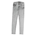 SINSAY Womens Slim Grey Denim Jeans Cotton Blend Zip W26 L27 Acid Wash Skinny