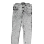 SINSAY Womens Slim Grey Denim Jeans Cotton Blend Zip W26 L27 Acid Wash Skinny