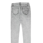 SINSAY Womens Slim Grey Denim Jeans Cotton Blend Zip W26 L27 Acid Wash Skinny