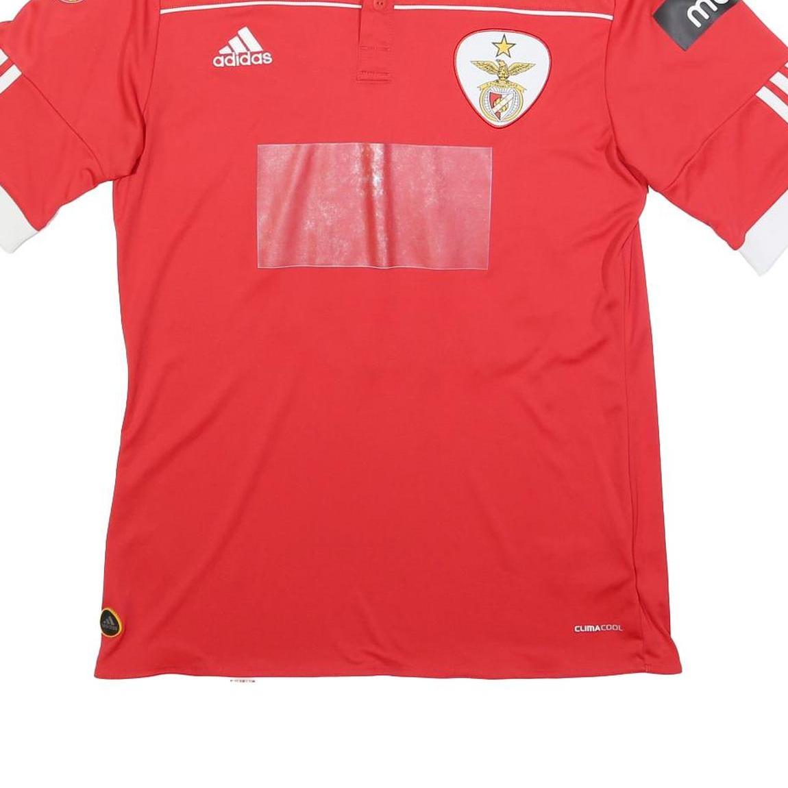 ADIDAS Mens Red Football Shirt M Short Sleeve Collared Feher 29 Print