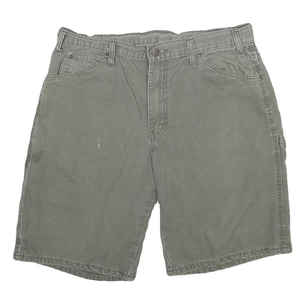 DICKIES Mens Shorts Grey Casual Cotton L W34 Workwear Durable Pocketed