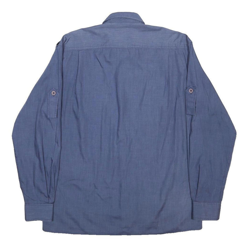 MCGREGOR Mens Blue Cotton Blend Shirt XL Casual Button-Down Pocket Detail