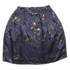 ERDEM Womens Blue Butterfly Print Mini Silk Skirt Size S Elegant Design