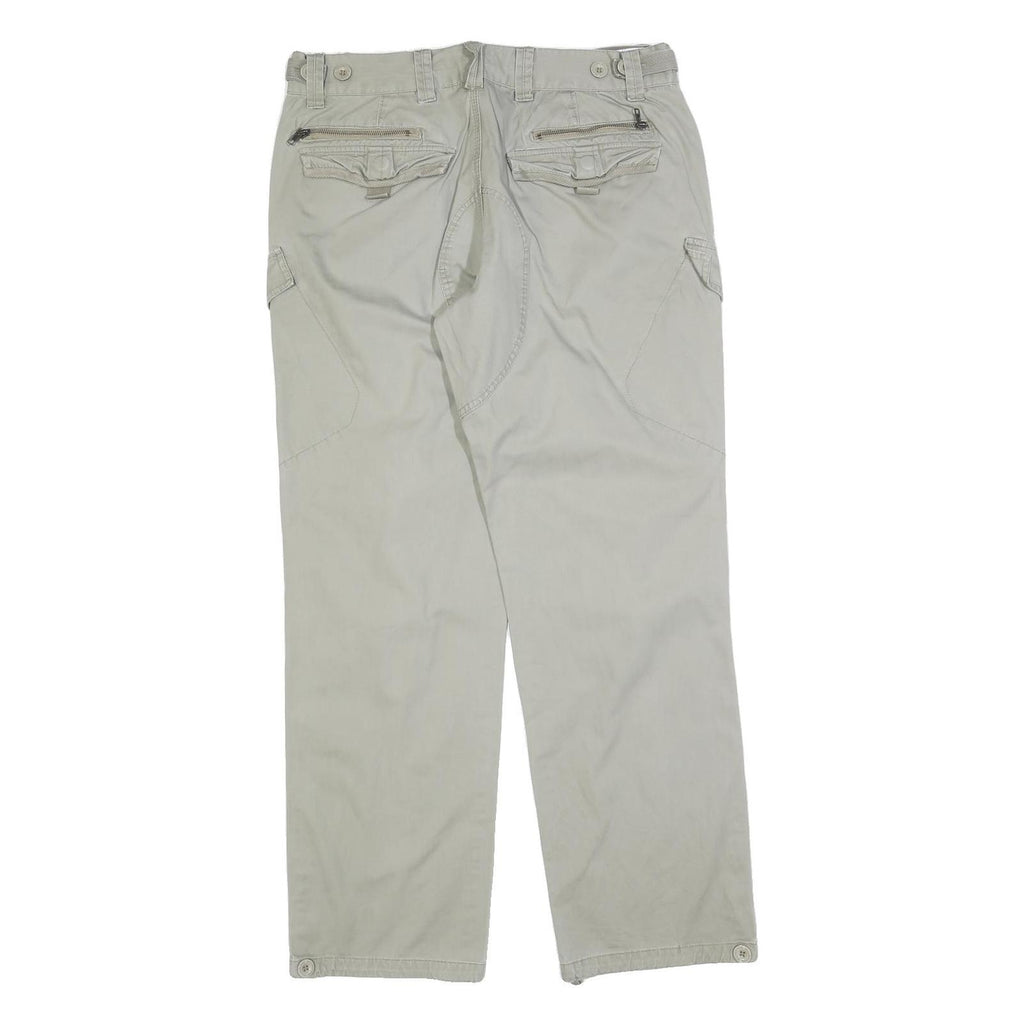 NEIGHBORHOOD Womens Cotton Blend Beige Regular Straight Trousers W34 L34 Casual