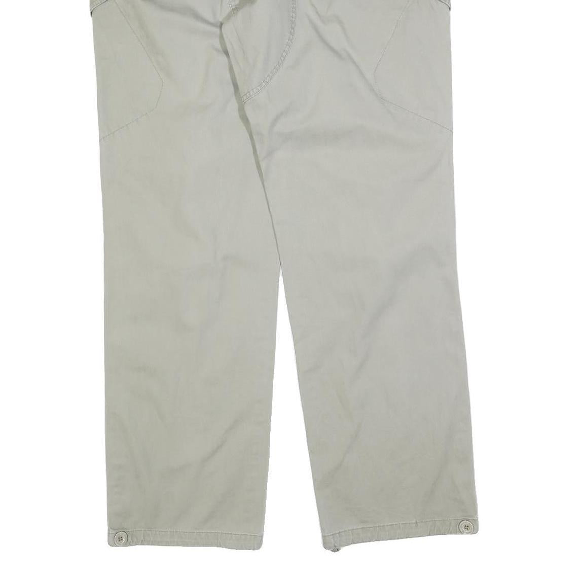 NEIGHBORHOOD Womens Cotton Blend Beige Regular Straight Trousers W34 L34 Casual