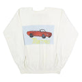 HANES Womens White Mustang Car Graphic Crew Neck XL Cotton Blend Sweatshirt
