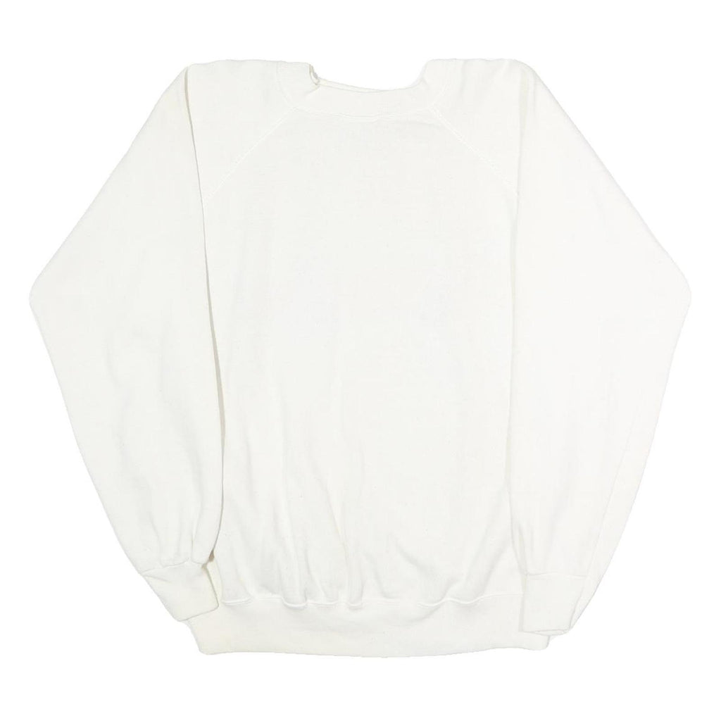 HANES Womens White Mustang Car Graphic Crew Neck XL Cotton Blend Sweatshirt