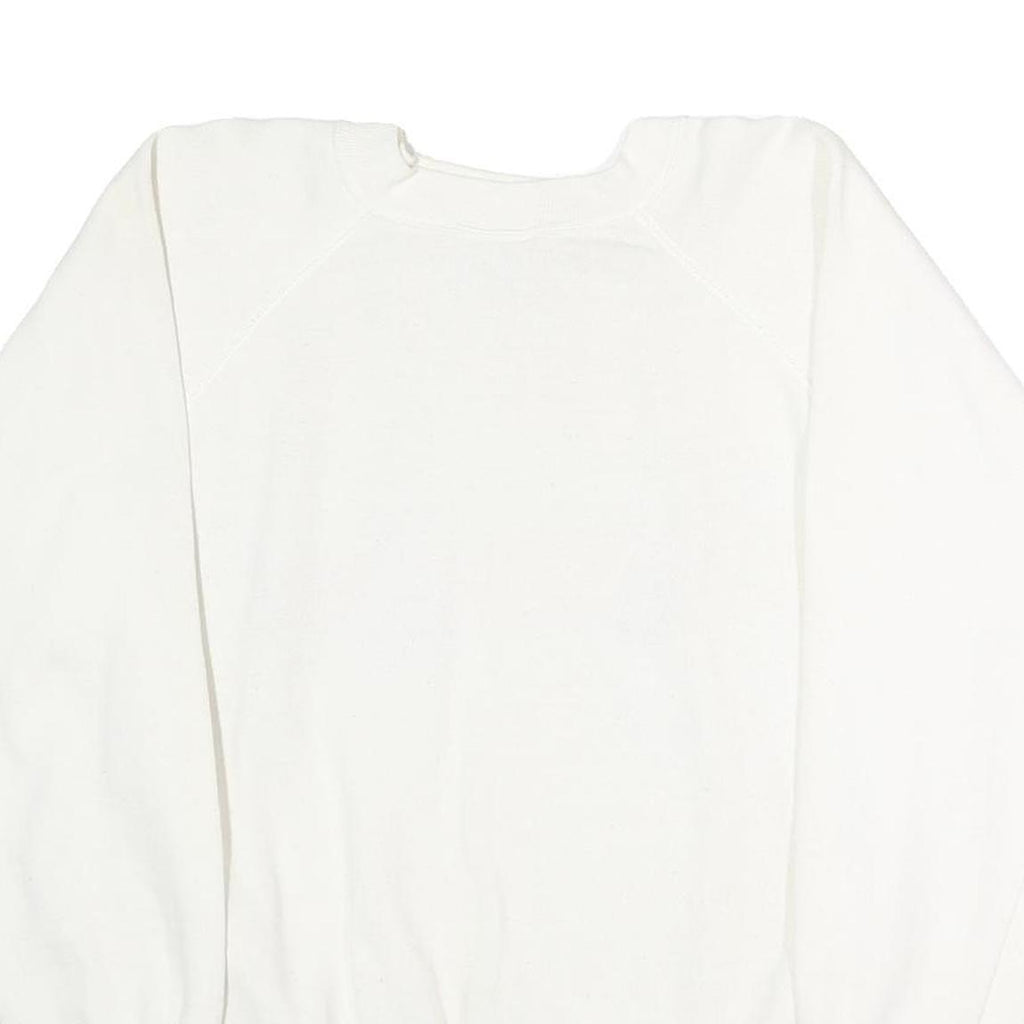 HANES Womens White Mustang Car Graphic Crew Neck XL Cotton Blend Sweatshirt