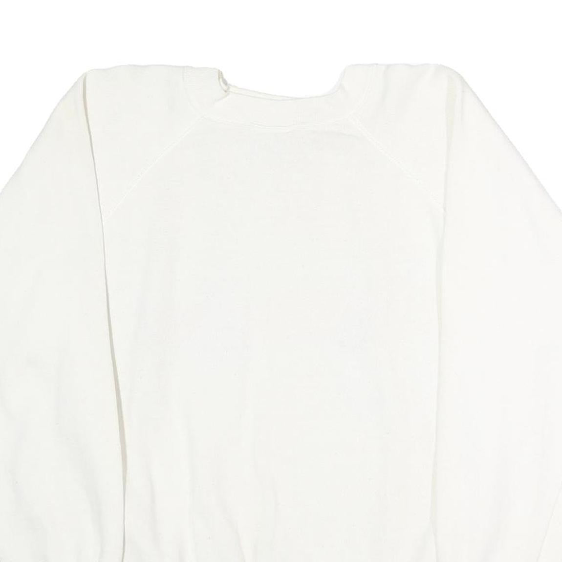 HANES Womens White Mustang Car Graphic Crew Neck XL Cotton Blend Sweatshirt