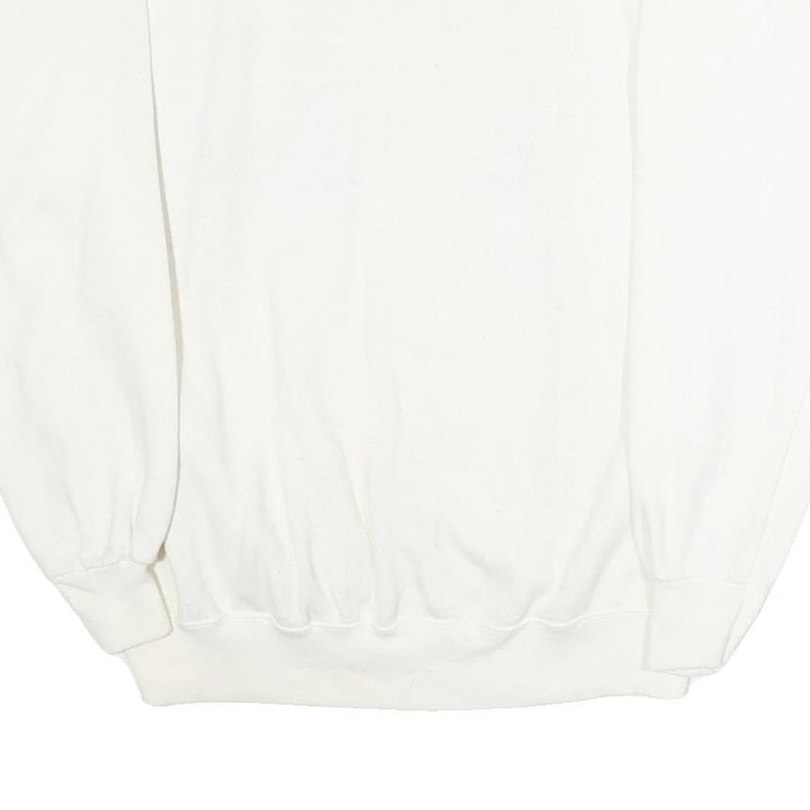 HANES Womens White Mustang Car Graphic Crew Neck XL Cotton Blend Sweatshirt