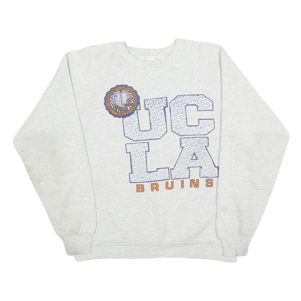 Mens White UCLA Bruins Crew Neck M Cotton Blend Sweatshirt Vintage College