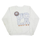 Mens White UCLA Bruins Crew Neck M Cotton Blend Sweatshirt Vintage College