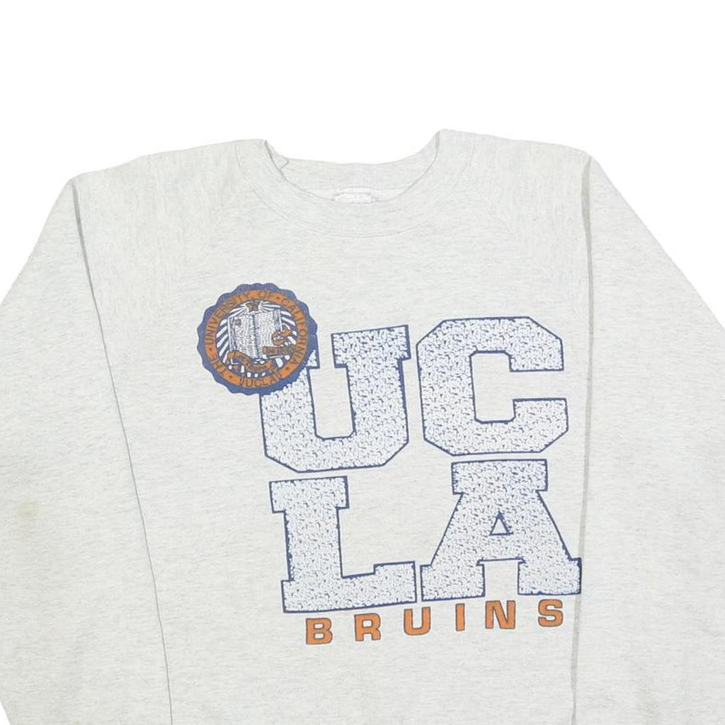 Mens White UCLA Bruins Crew Neck M Cotton Blend Sweatshirt Vintage College