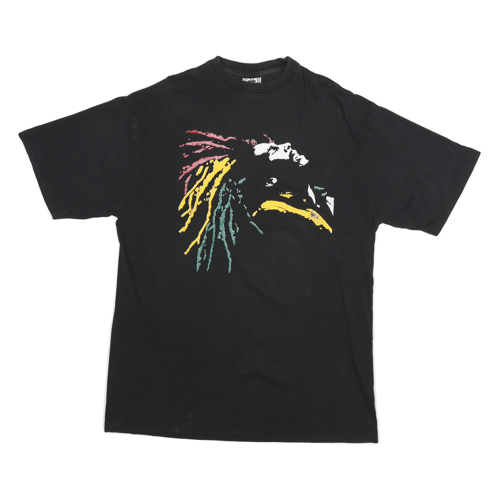 PRO CRUX Mens Black Graphic T-Shirt L Short Sleeve Crew Neck Cotton Blend Bold
