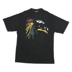 PRO CRUX Mens Black Graphic T-Shirt L Short Sleeve Crew Neck Cotton Blend Bold
