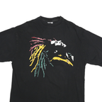 PRO CRUX Mens Black Graphic T-Shirt L Short Sleeve Crew Neck Cotton Blend Bold