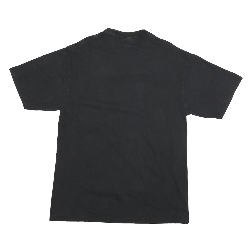 PRO CRUX Mens Black Graphic T-Shirt L Short Sleeve Crew Neck Cotton Blend Bold