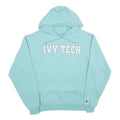 CHAMPION Mens Blue Ivy Tech Pullover Hoodie L Cotton Blend