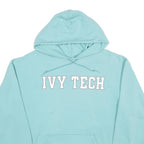 CHAMPION Mens Blue Ivy Tech Pullover Hoodie L Cotton Blend